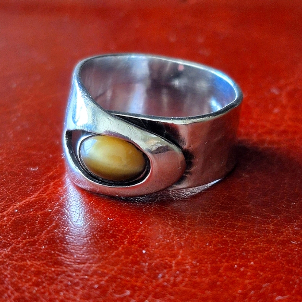 Vintage Silver Tigers Eye Ring